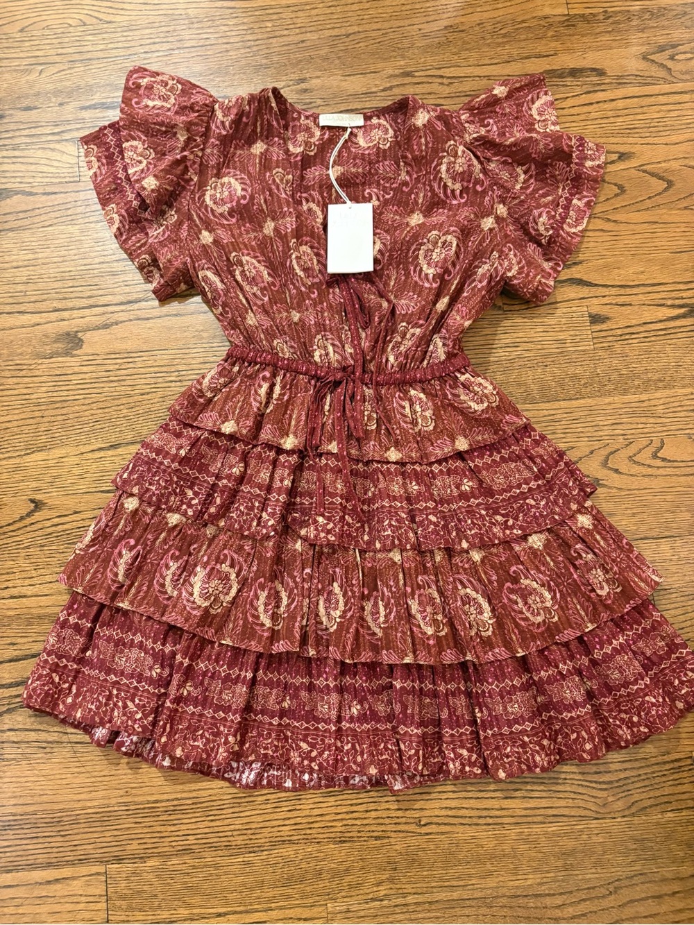 Ulla Johnson Floral Tiered Ruffle Dress